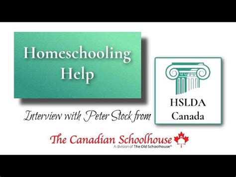 Homeschooling Help with HSLDA Canada .